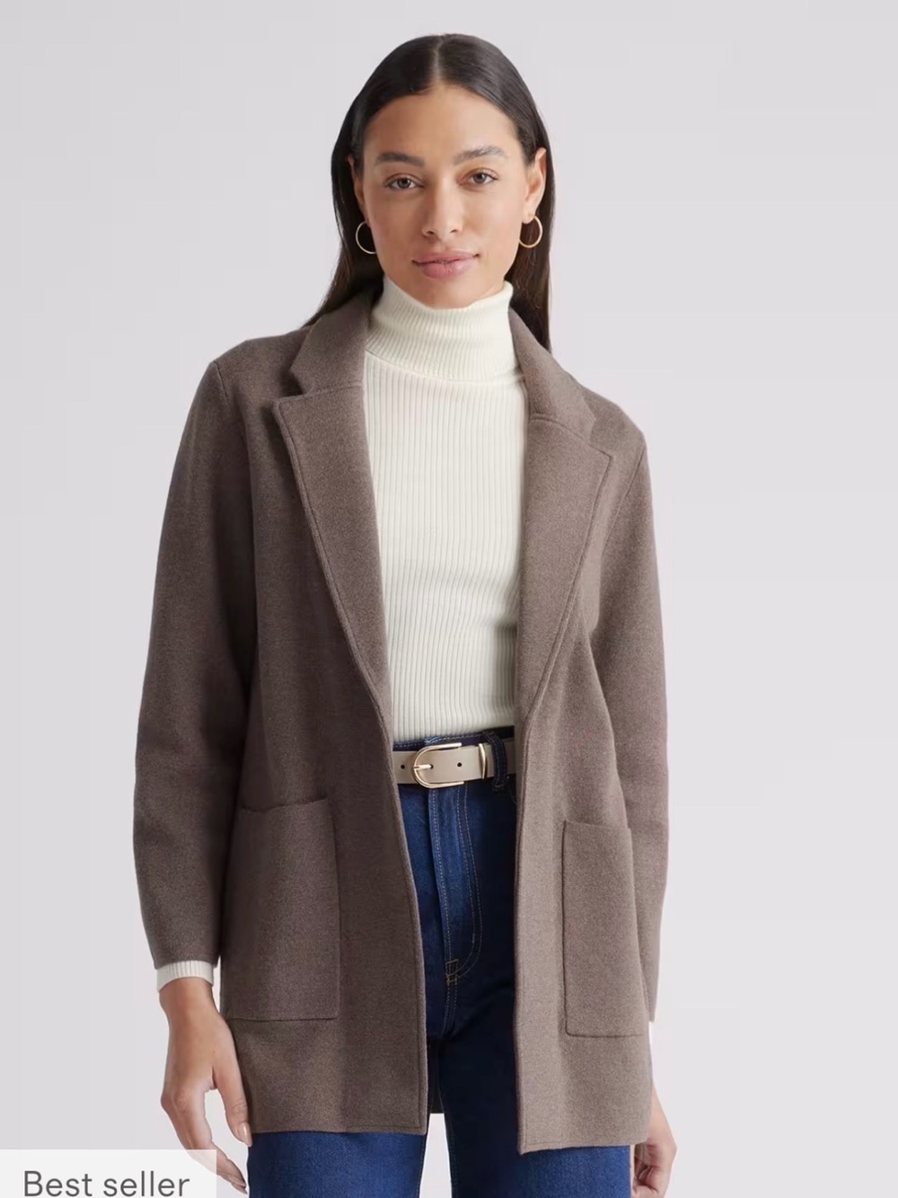 Quince 100% Organic Cotton
Knit Open Blazer M Minimalist
Business Casual